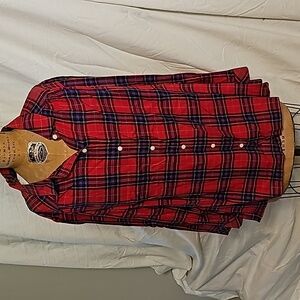 J.Jill Plaid Long Sleeve Buttondown Shirt. Cotton & Rayon Blend. NWT. Size XLP